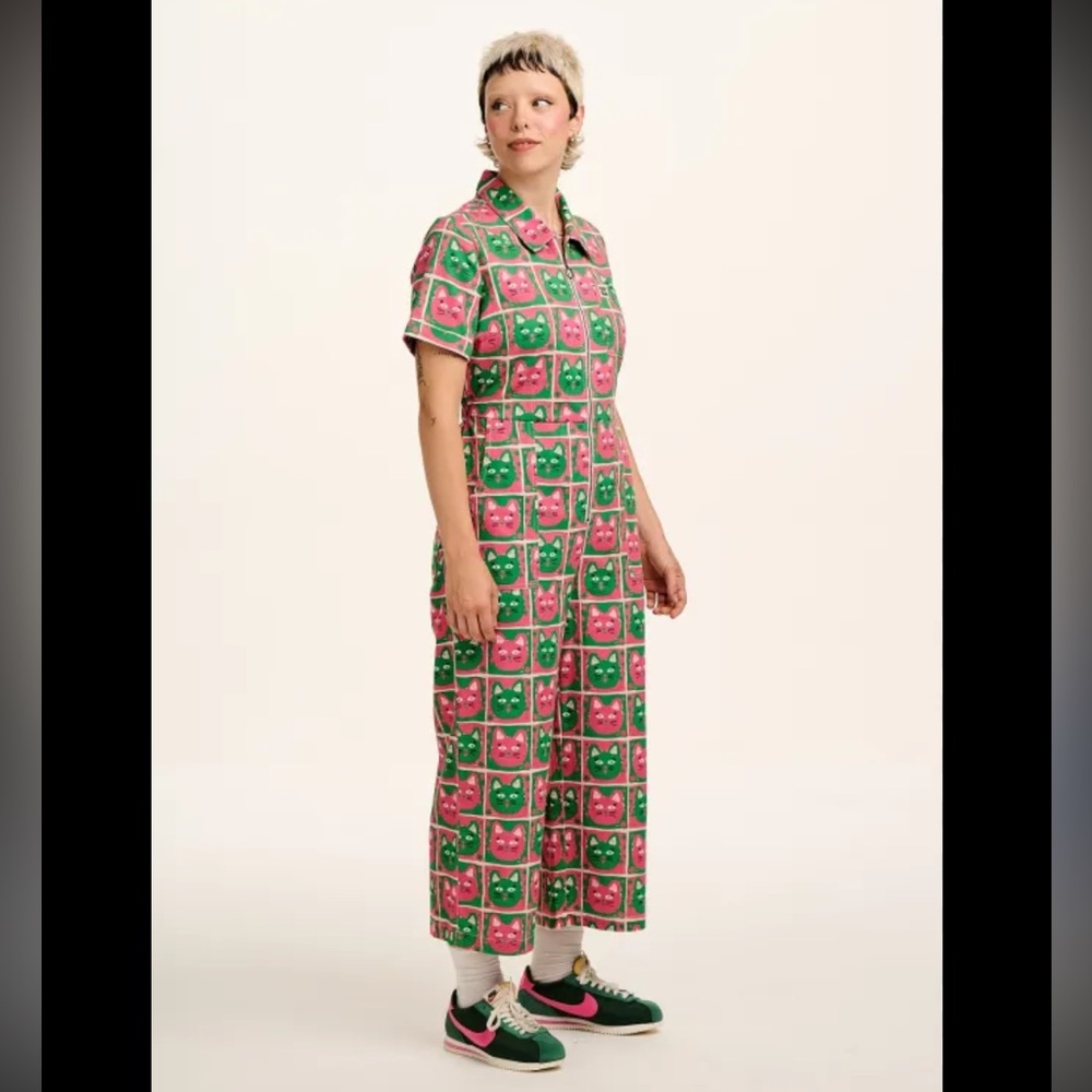 NWT Lucy & Yak exclusive cat print Ragan jumpsuit